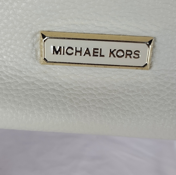 Michael Kors Lexington Crossbody Pebbled Cream Leather Large Purse Bag Fashion - Picture 3 of 16